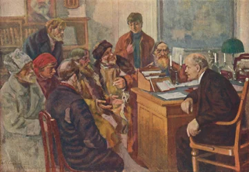 Lénine parlant aux paysans, 1939