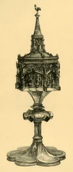 Pyx doré en cuivre