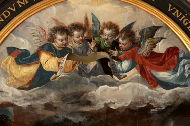 Adoration des mages, Triptyque, Panneau central, (détail)