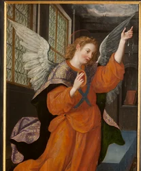 Adoration des Mages, Triptyque, Panneau gauche, partie arrière (détail)
