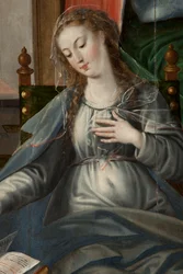 Adoration des mages, Triptyque, Panneau droit arrière, (détail)