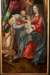 Adoration des Mages, Triptyque, Panneau droit, (détail)