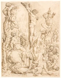 Christ sur la croix, entre les voleurs
