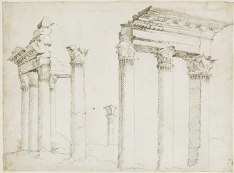 Vestiges du temple de Minerve sur le forum de Nerva