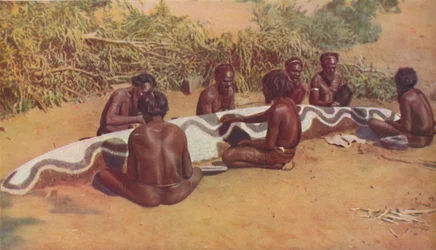 « Rituel totémique chez les Australiens noirs », vers 1935