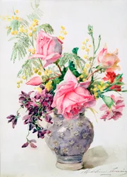 Vase de roses