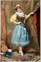 Le costume (Une femme avec une guitare), sd. 19e siècle