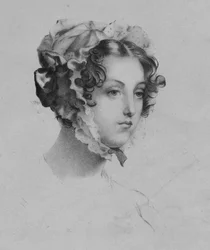 Femme portant un bonnet, années 1820