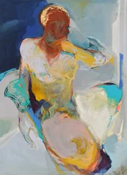 Caught In The Moment 2, 2021 (acrylique, pastel et feuille d