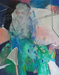 In My Space 2, 2023 (acrylique et pastel sur toile)