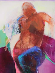 Voix intérieure 1, 2022 (acrylique et pastel sur toile)