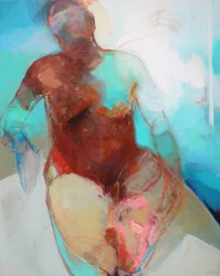 Voix intérieure 2, 2022 (acrylique et pastel sur toile)