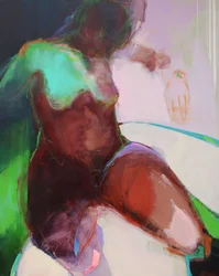 Voix intérieure 3, 2022 (acrylique et pastel sur toile)