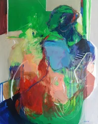 Let Me Be 2, 2023 (acrylique et pastel sur toile)