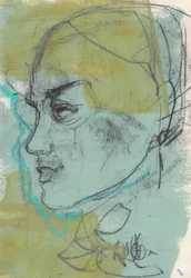 Sketchbook 12, 2024 (peinture à la détrempe, fusain sur papier)