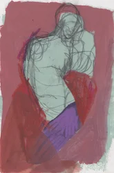 Sketchbook 15, 2024 (peinture à la détrempe, fusain sur papier)