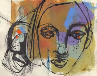 Sketchbook 34, 2025 (peinture à la détrempe, encre sur papier)