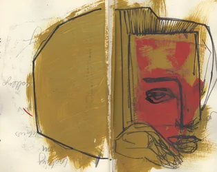 Sketchbook 38, 2025 (peinture à la détrempe, encre, crayon sur papier)