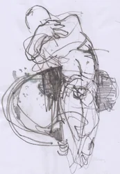 Sketchbook 3, 2024 (fusain sur papier)