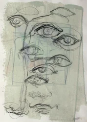 Sketchbook 41, 2025 (peinture à la détrempe, fusain sur papier)