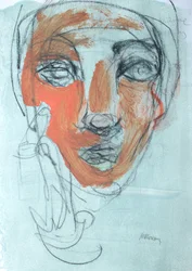 Sketchbook 47, 2025 (peinture à la détrempe, fusain sur papier)