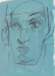 Sketchbook 5, 2024 (peinture à la détrempe, fusain, crayon sur papier)