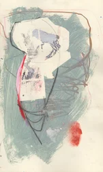 Sketchbook 6, 2024 (peinture à la détrempe, collage, crayon sur papier)
