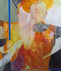 Le dialogue entre nous, 2023 (acryliques et pastels sur toile)