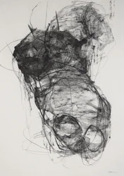 Torse 3, 2022 (fusain sur papier)