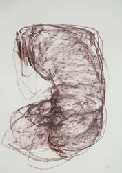 Torse 5, 2022 (fusain sur papier)