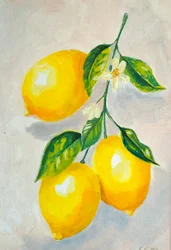 Nature morte au citron éclatant