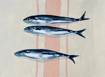 Trois sardines bleues