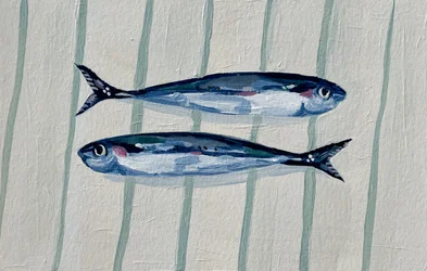 Deux poissons bleus