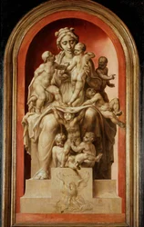 Caritas. Grisaille, oak …