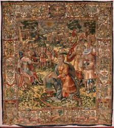 Musée diocésain. Tapisserie flamande. Bruxelles. Atelier François Geubels. Série Histoire de Gédéon. Le miracle de la toison de laine. Legs de l