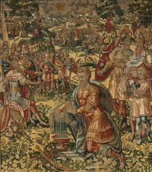 Histoire de Gédéon, fin du XVIe siècle (soie et laine)