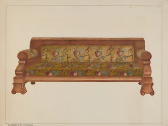 Fauteuil haut dossier, vers 1938