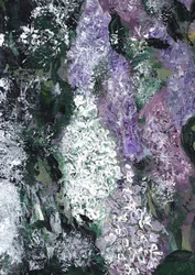 Peinture abstraite représentant des lilas
