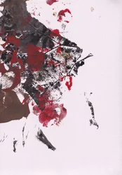 Éclaboussure de peinture rouge abstraite