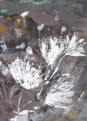 Fleurs blanches texturées