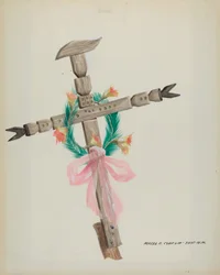 Croix sculptée - Tombe