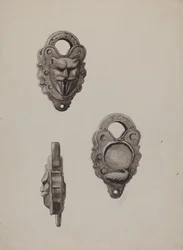 Serrure en fer, vers 1937