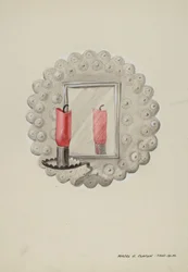 Applique à bougie en miroir d