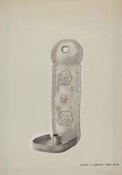 Applique à bougie en étain, c. 1937