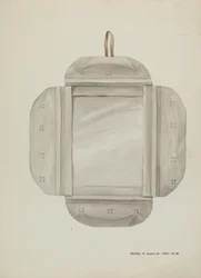 Cadre de miroir en étain