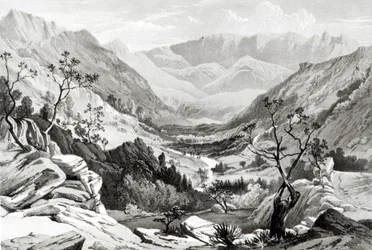 Vue entre Senafe et Rahaguddy, gravée par James Ferguson