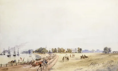 Vue du fort et de la ville, Calcutta, 1854