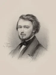 Portrait du violoniste et compositeur Hubert Léonard 1819-1890, 1850