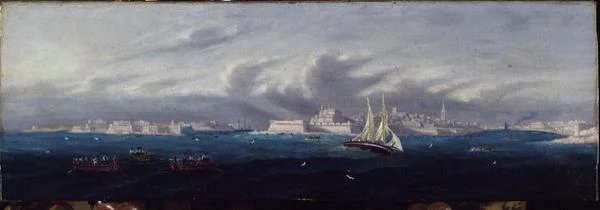 Vue du port de La Valette, Malte