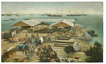 Débarquement des Américains à Ponce, Porto Rico, 27 juillet 1898